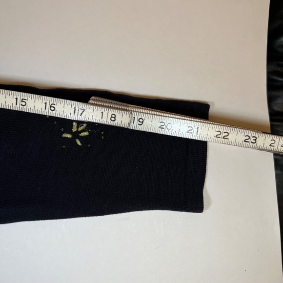 Talbots Sweater Black Full Zip Angel Fairy Mock Neck Long Sleeve Womens Large. - Picture 12 of 14